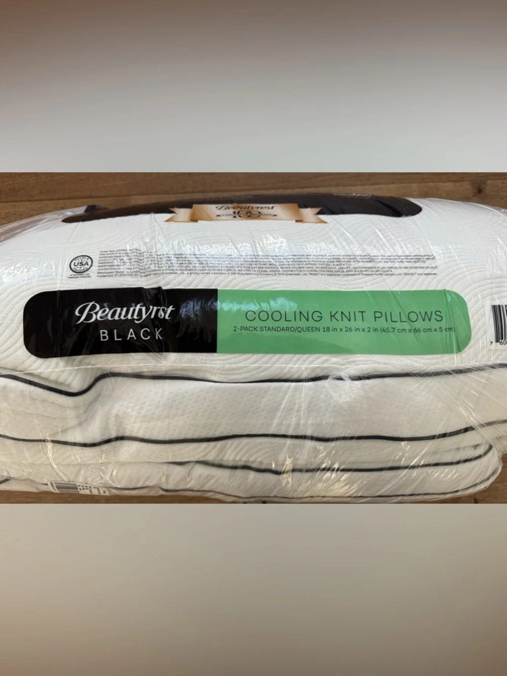 🎉LAST CHANCE🎉BEAUTYREST BLACK 2pk Luxurious CoolingKnit Down Alternative Pillows